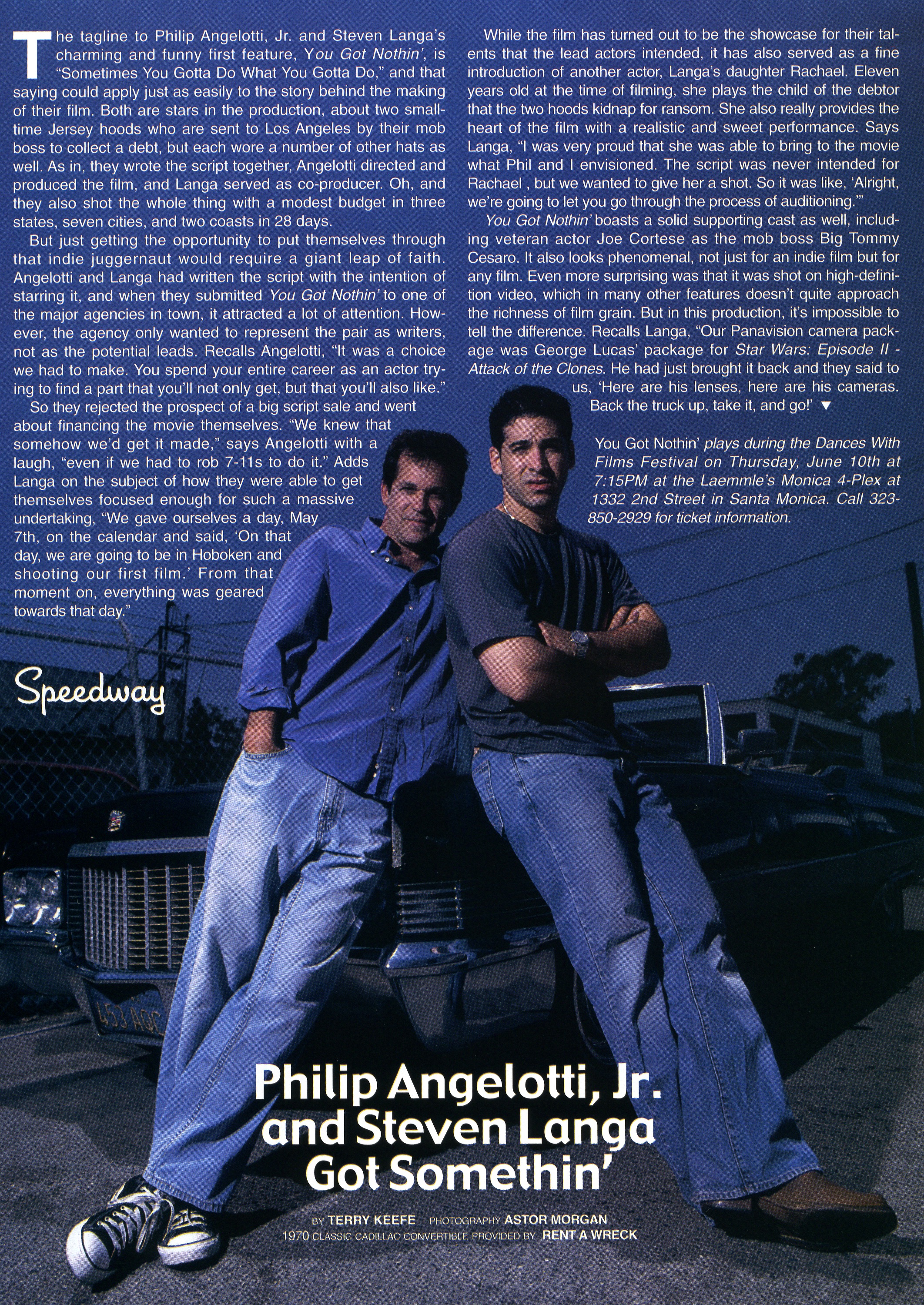 Venice Magazine article about You Got Nothin'